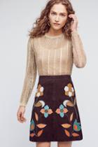 Moulinette Soeurs Patchworked Suede Mini Skirt