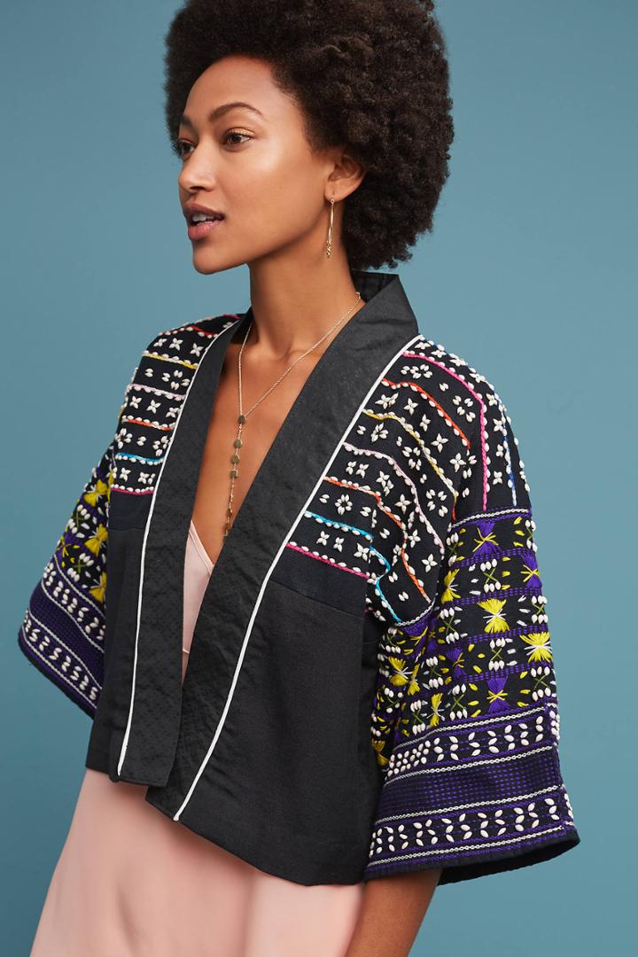 Anthropologie Shell Cropped Shrug