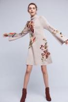 Knitted & Knotted Embroidered Petals Swing Dress