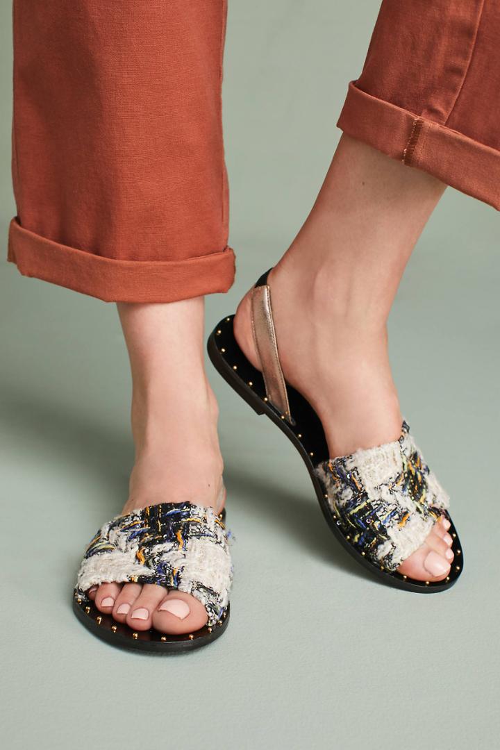 Kmb Anthropologie Leather Slingback Sandals
