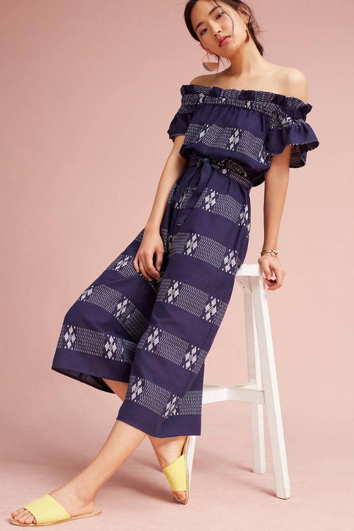 Corey Lynn Calter Petite Aziza Off-the-shoulder Jumpsuit