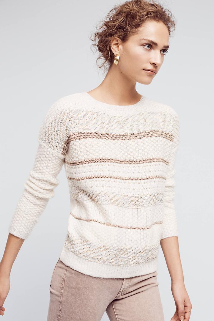 La Fee Verte Metallic Stripe Pullover