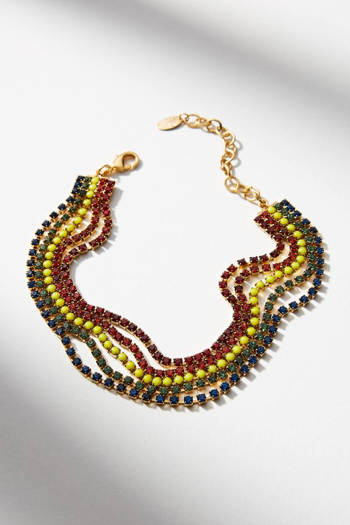 Elizabeth Cole Alma Rainbow Choker Necklace