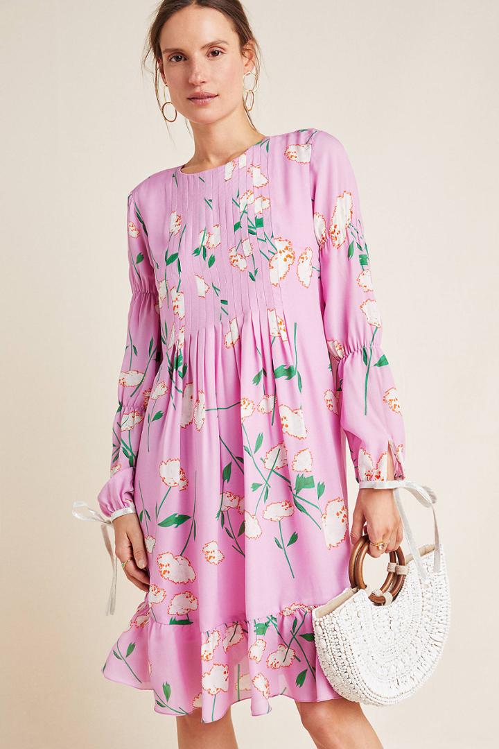 Cynthia Rowley Tie-sleeved Floral Maxi Dress