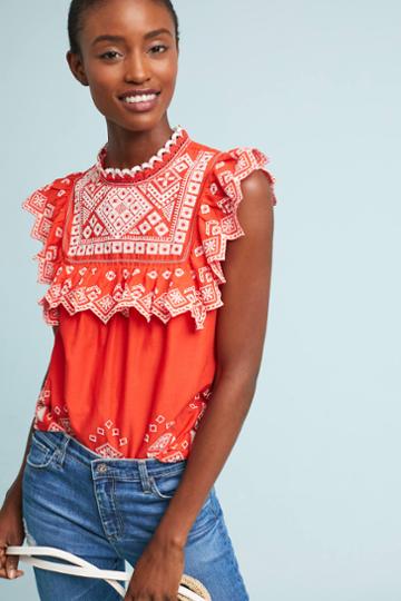Featherbone Briar Embroidered Blouse