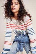 Cupcakes And Cashmere Melinda Striped Pullover