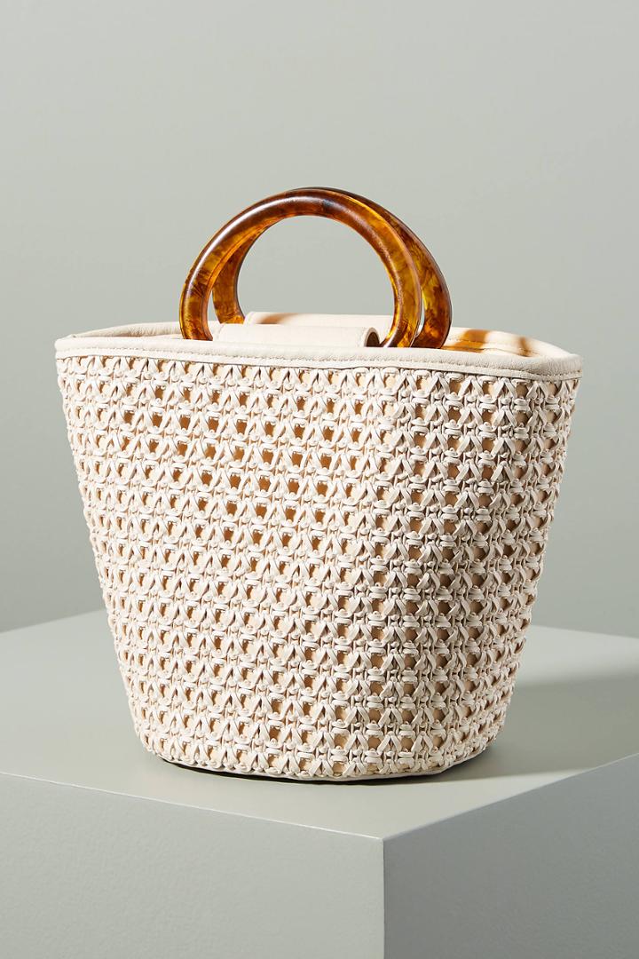 Anthropologie Westlyn Woven Bucket Bag