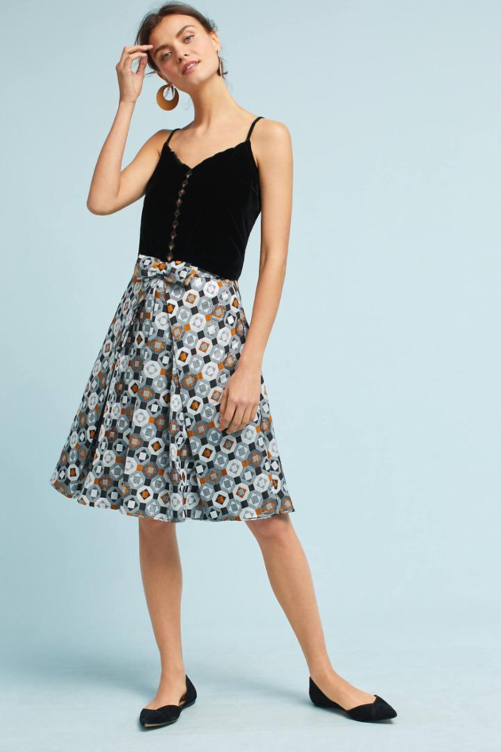 Eva Franco Geo Jacquard Skirt