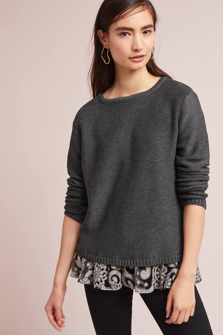 Sunday In Brooklyn Laced & Layered Pullover