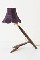 Anthropologie Timber Legs Lamp, Purple