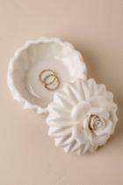 Anthropologie Porcelain Bloom Ring Box