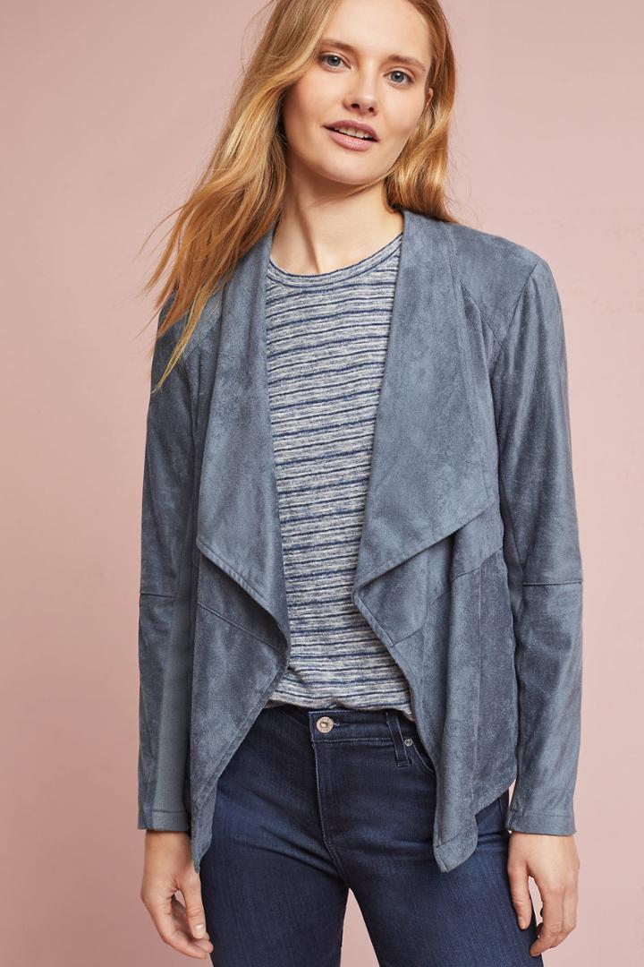 Bb Dakota Draped & Sueded Jacket