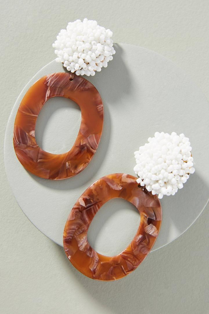 Serefina Freya Resin Hooped Drop Earrings