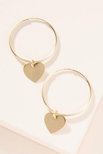 Marida Jewelry 14k Gold-filled Heart Hoop Earrings