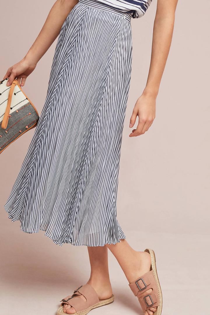 Maeve Barnett Striped Skirt