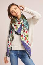 Coy Folk Garden Silk Scarf