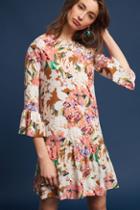 Kachel Zohra Silk Peplum Dress