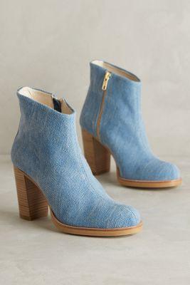 Ras Hana Canvas Booties Blue