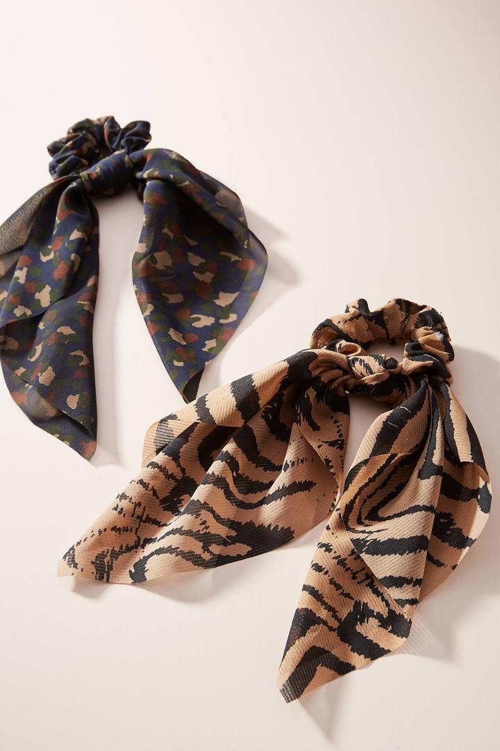 Anthropologie Wildest Dreams Scarf Ponytail Holder Set