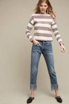 Anthropologie 3x1 Nyc High-rise Straight Cropped Fringe Jeans