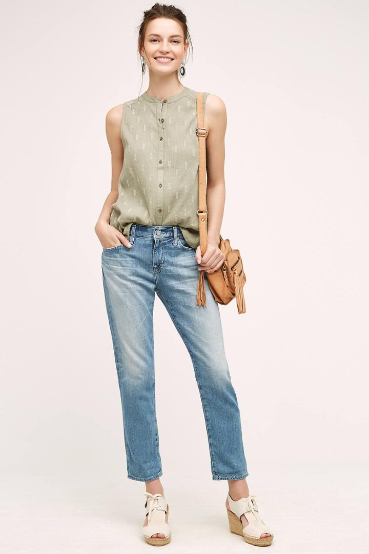 Anthropologie Ag Ex-boyfriend Mid-rise Slim Jeans