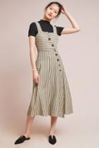 Eva Franco Striped Utility Midi Dress