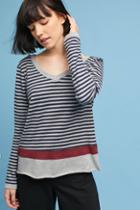 Wilt Long-sleeve Striped V-neck Tee