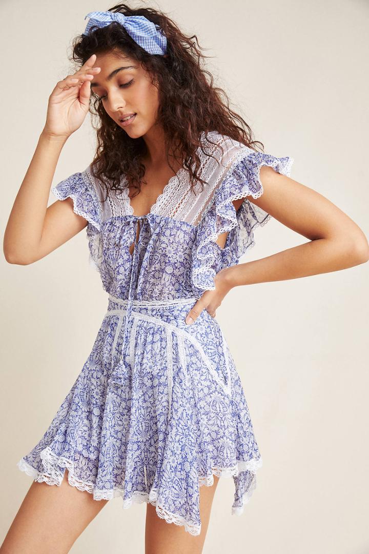 Love Sam Abigail Floral Silk Skirt