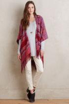 Anthropologie Hooded Plaid Wrap