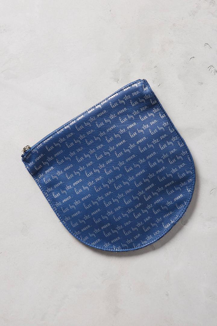 Baggu Blue Celestial Script Pouch