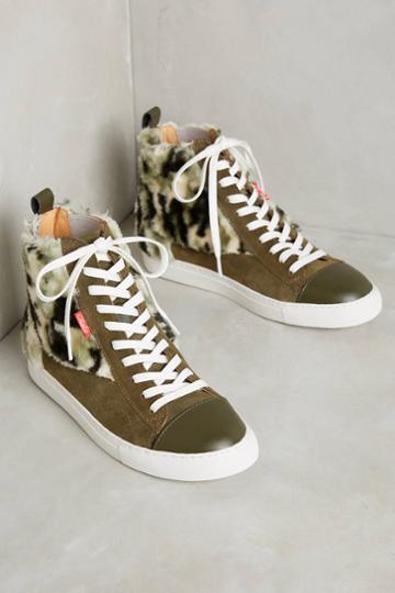 Chaka Faux-fur Camo Sneakers