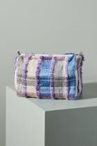 Anthropologie Frayed Tweed Makeup Pouch
