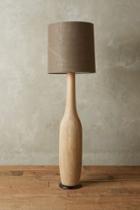 Anthropologie Carved Wood Floor Lamp