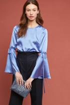Hutch Bell-sleeved Satin Blouse