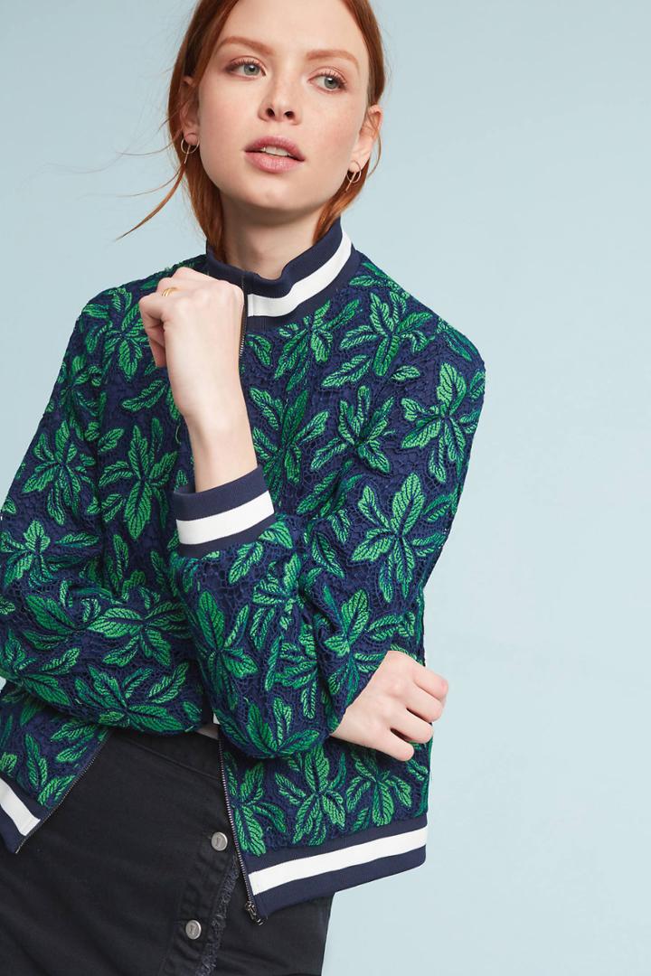 Chloe Oliver Parrot Embellished Bomber