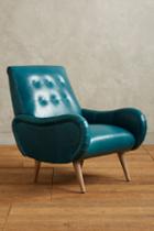 Anthropologie Premium Leather Losange Chair