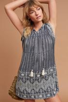 Love Sam Yarn-dyed Threadwork Dress