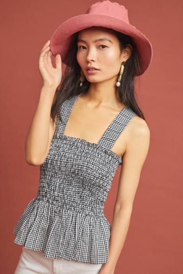 Waverly Grey Smocked Peplum Top