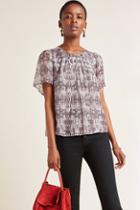 Velvet By Graham & Spencer Arianna Snake-printed Blouse