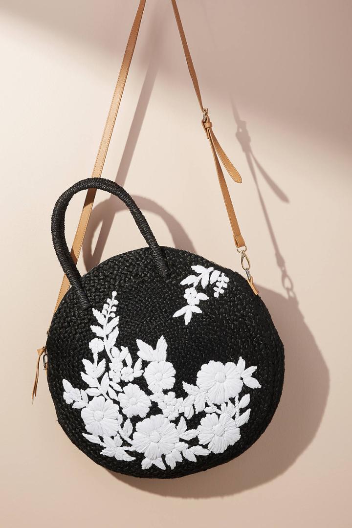 Anthropologie Garden Raffia Crossbody Bag