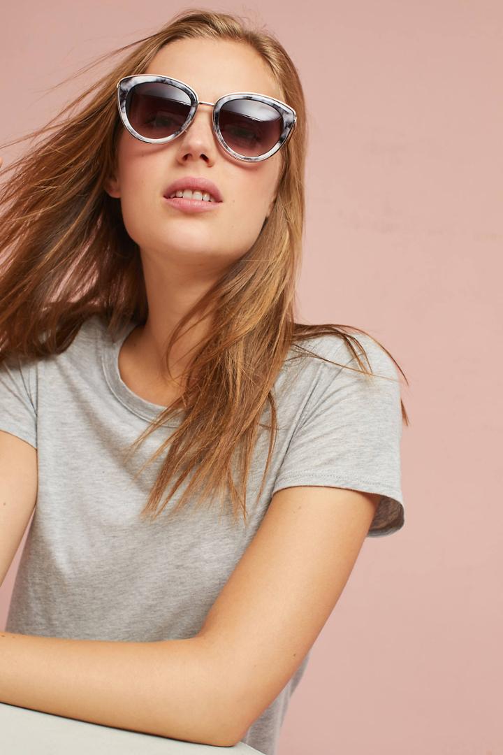 Anthropologie Marbled Cat-eye Sunglasses