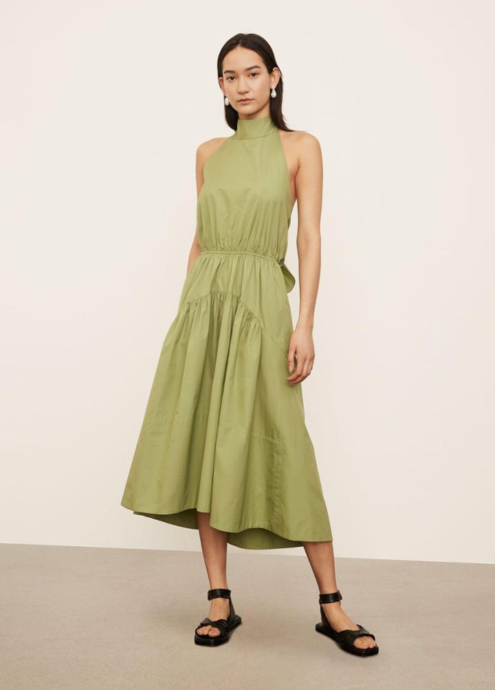 Vince Draped Neck Halter Dress