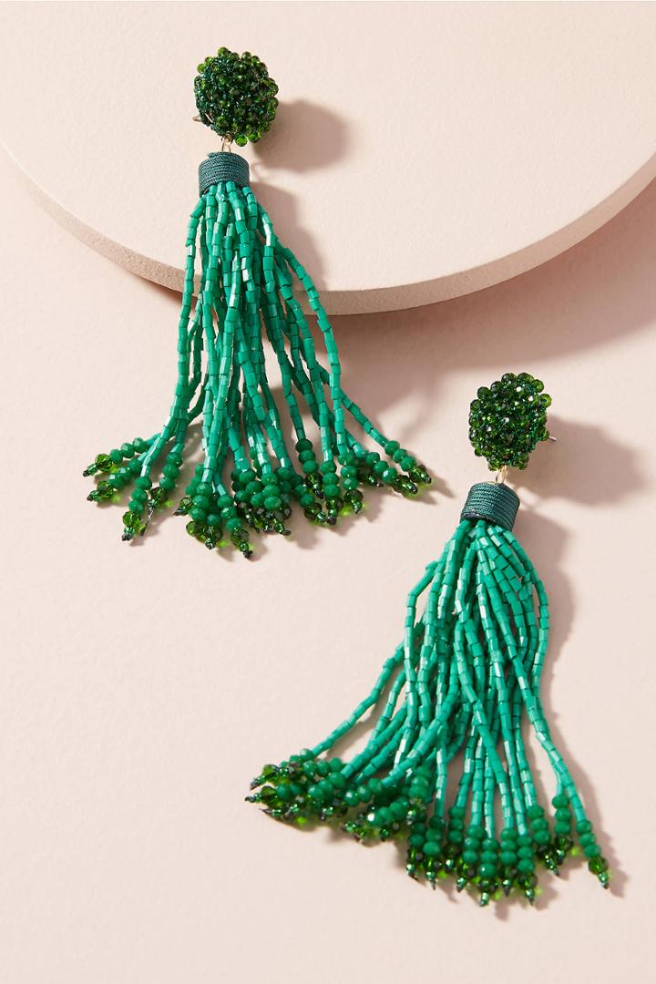Anthropologie Kennedy Tassel Drop Earrings