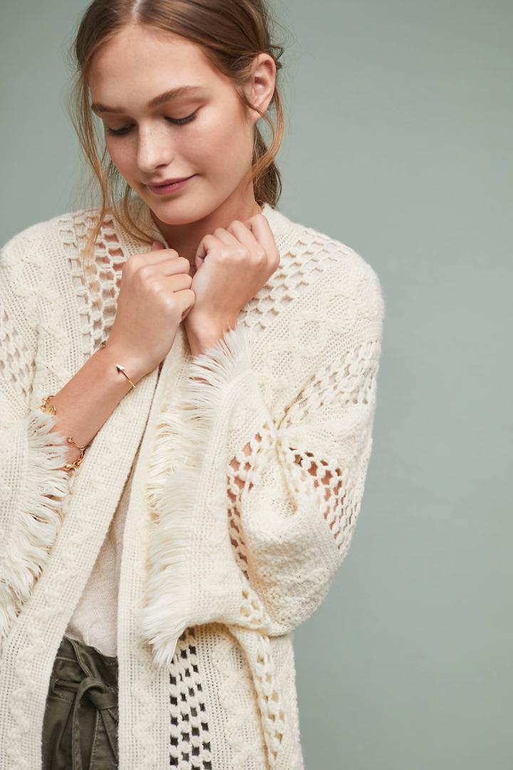 Anthropologie Leona Open-weave Kimono