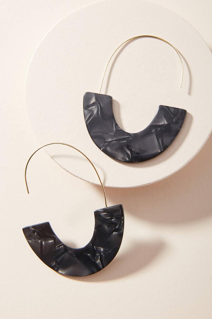 Anthropologie Venita Resin Hoop Earrings