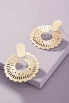 Anthropologie Mina Lace Hoop Earrings