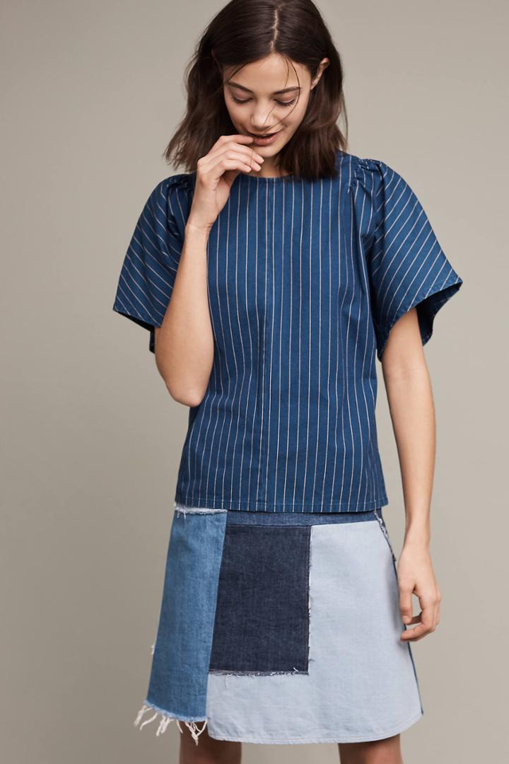 Mih Striped Silk Mina Top