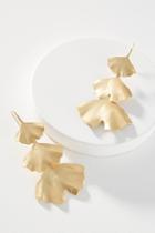 Anthropologie Gingko Leaf Drop Earrings