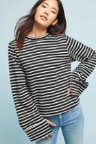 Beetle Beetle Split-sleeve Striped Tee