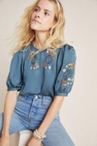 Dolan Left Coast Kahlo Embroidered Blouse